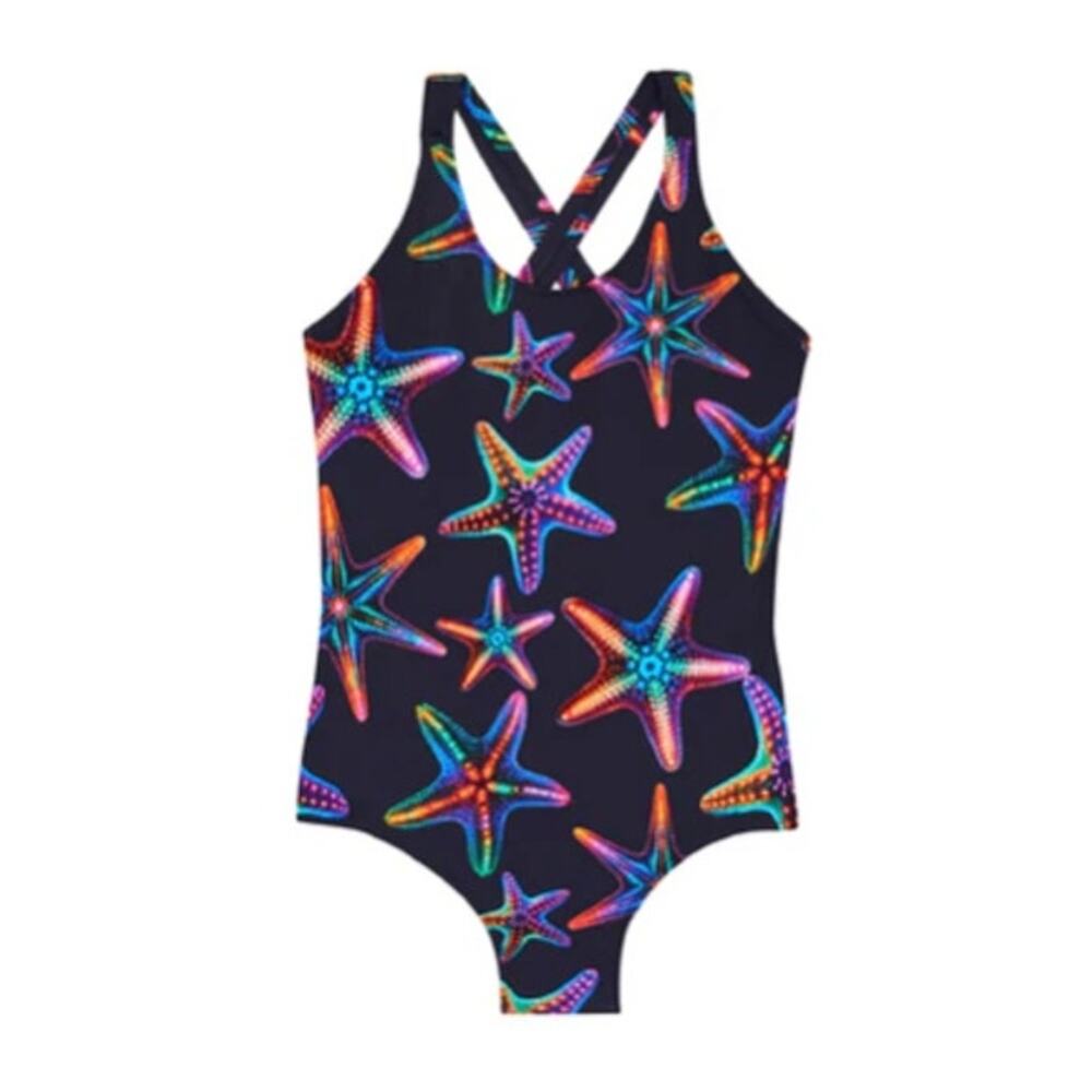 VILEBREQUIN GIRLS' Disco Stars One-Piece Swimsuit 6-7 YEARS 10 ANS Blue NWT